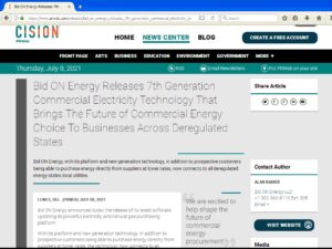 PRWeb Press Release - Bid ON Energy