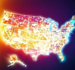 commercial electricity supply US highest usage