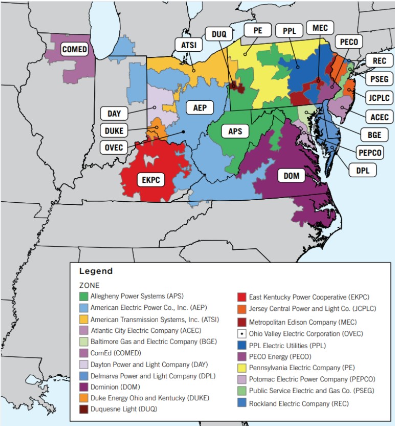 pjm capacity locations